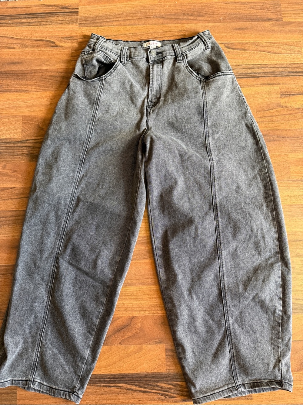 Vigoss Women's Wide Leg Jeans - Washed Gray